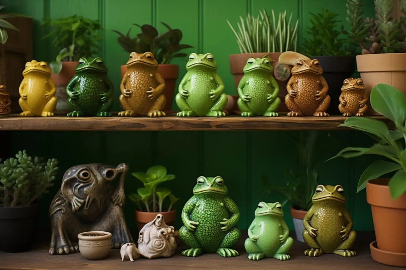 Frosch figuren aus keramik